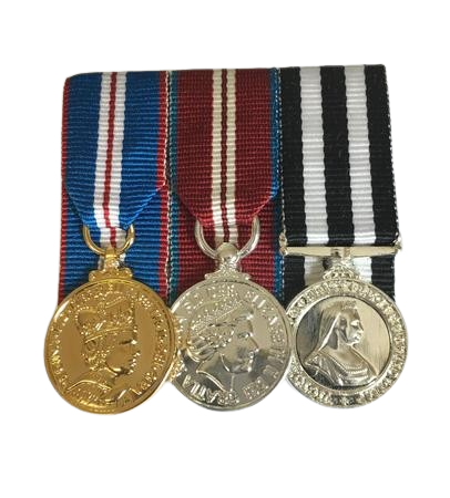 Miniature QGJ. QDJ, Service Medal of Order St John Set