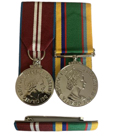 Full Size Set  Q Diamond Jubilee & Cadet Forces Medals + Pin Ribbon Bar