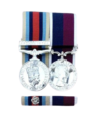 Full Size Set Of OSM AFGHANISTAN & RAF LS &GC Medals + Pin Ribbon Bar