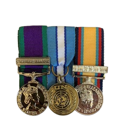 Miniature GSM NI + UN Cyprus + Gulf 1991 with clasp 