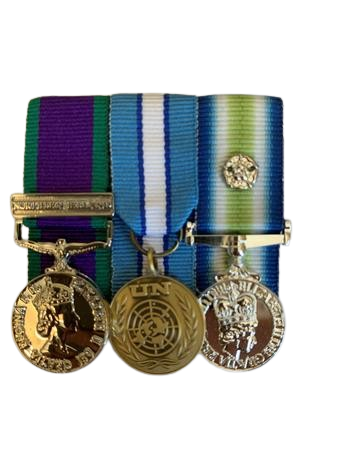 Mini GSM NI +  UN CYPRUS + FALKLANDS  Medal Set