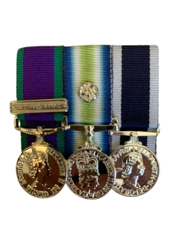 Mini GSM NI +  FALKLANDS + ROYAL NAVY LS&GC Medal Set