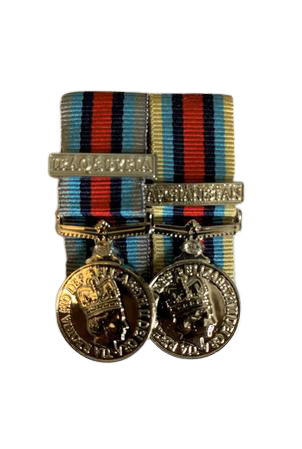Op Shader + Clasp & OSM Afghanistan + Clasp miniature court mounted medals