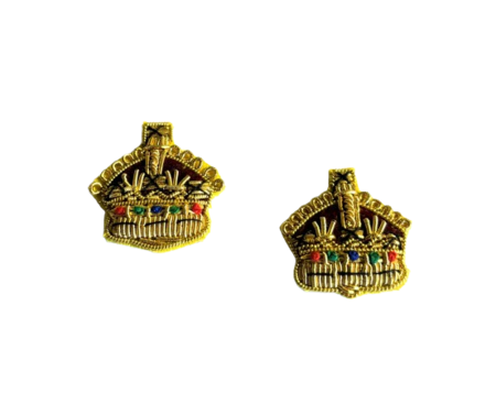 CIIIR  Rank Crowns Mess Dress, Sold as a pair. Gold  or Silver&Gold