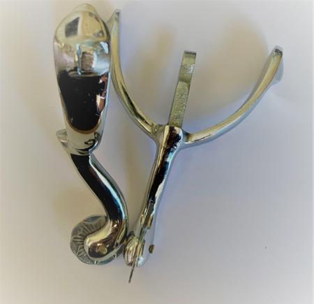 Swan Neck Spurs - Silver (for boxed heeled boots)