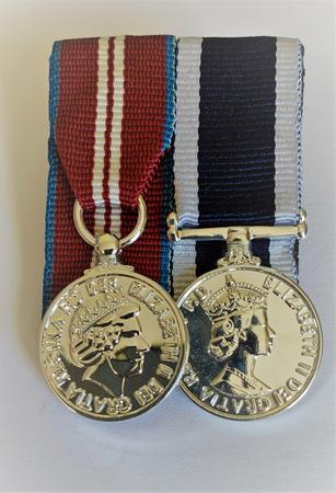 Q D J M & NAVY LS&GC Miniature Court mounted medal set