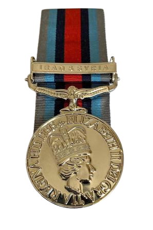 Op Shader Medal with Iraq and Syria - Full Size Ready To Wear Court Mounted 