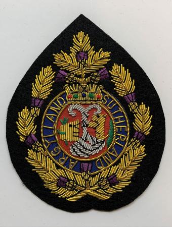 ARGYLL & SUTHERLAND HIGHLANDERS BLAZER BADGE