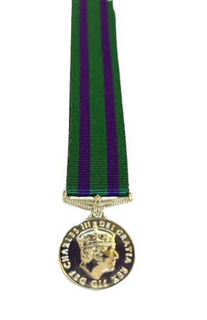 CIIIR King 2008 General Service Medal Miniature