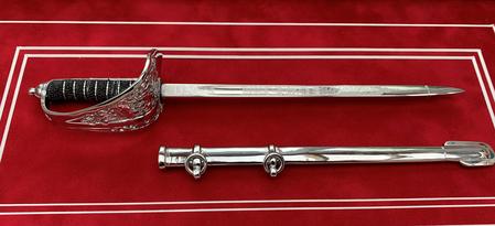 Framed Infantry Officers Dress Sword Letter Opener