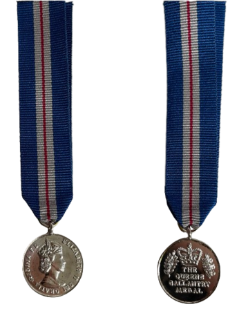 Queen`s Gallantry Medal  Loose with Ribbon - MINIATURE