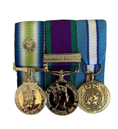 Miniature Falklands, GSM NI, UN Cyprus Medal Set