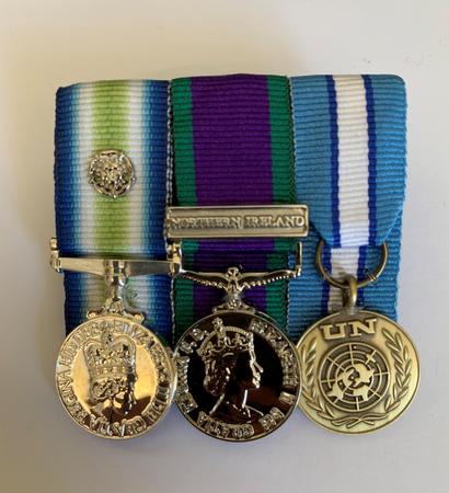 Miniature Falklands, GSM NI, UN Cyprus Medal Set