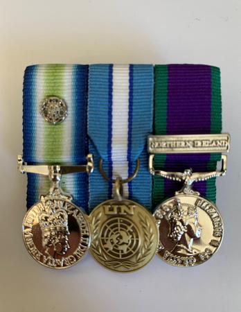 Miniature Falklands, UN Cyprus, GSM NI medal set