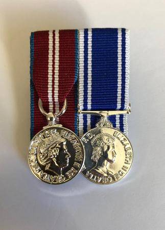 QDJM & Police LS&GC Miniature Court Mounted Medal Set