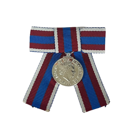Queens Platinum Jubilee Miniature Medal Bow Mounted 