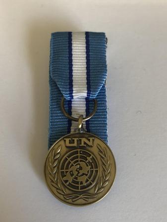 United Nation Cyprus UN -  Miniature Court Mounted medal
