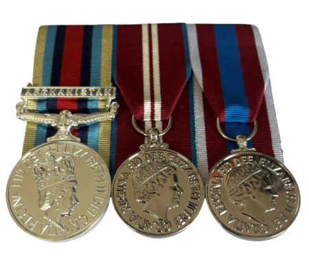 Full Size Set, OSM Afghanistan +clasp, QDJM, QPJM Medals