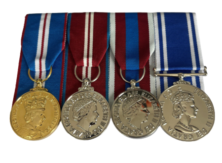 Full Size Set of QGJM, QDJM, QPJM, Police LS&GC Medals 