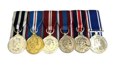 Queen`s Police Medal, QGJM, QDJM, QPJM, KCM, Police LS&GC Mini Court Mounted Set