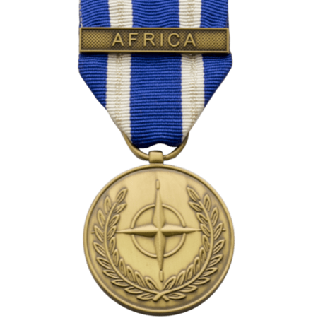NATO AFRICA FULL SIZE MEDAL LOOSE WITH 10" RIBBON