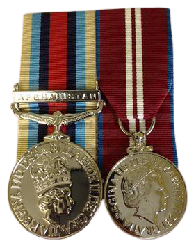 FULL SIZE OSM AFGHANISTAN AND DIAMOND JUBILEE COURT MOUNTED MEDAL SET