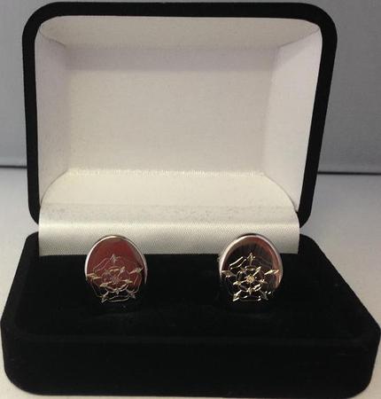 English Rose Crest Cufflinks