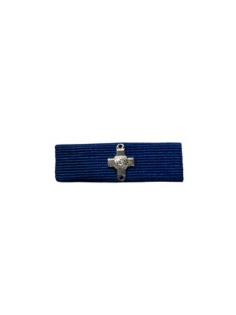 George Cross Pin on Ribbon Bar with Silver George Cross emblem