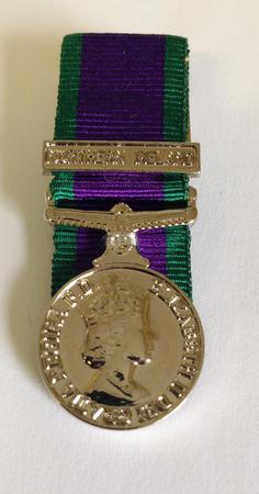 Miniature GSM NI  - General Service Medal Court Mounted With NI Clasp 