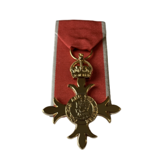 Full Size OBE Civilian Court Mounted Medal with pin to wear