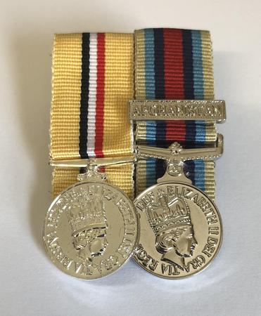Op Telic & OSM Afghanistan Court miniature mounted medal set