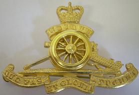R Artillery Officers Cap Badge
