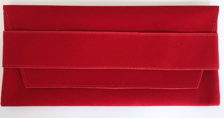Red Velvet Wallet for Full Size Medals - Engraved
