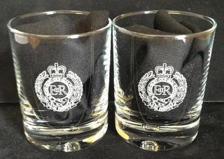 Royal Engineers Pair of Whiskey Glasses