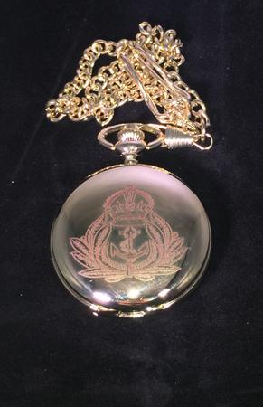 Royal Navy Cap Badge Motif  Pocket Watch