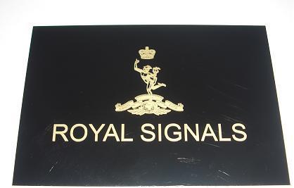 Royal Signals Laser Etched Plaque