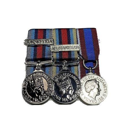 Op Shader WITH Clasp + OSM Afghanistan WITH Clasp, Queens Platinum Jubilee MINIATURE Set 