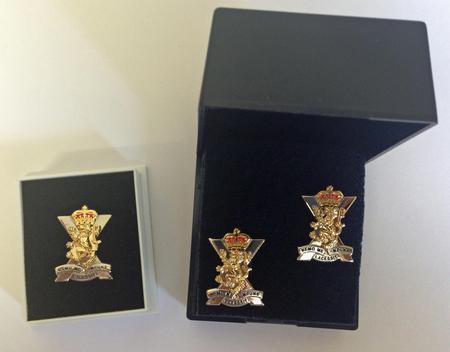 Royal Regiment of Scotland Enamel Cufflinks and Lapel Pin