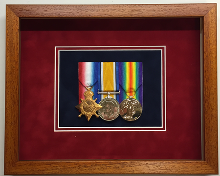 WW1 MEDAL TRIO - FRAMED