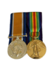 Miniature British War Medal & Victory Medal WW1 court mounted set