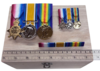 WW1 Trio Full Size & Miniature Medals and Pin On Ribbon Bar With A Display Box