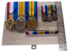WW1 Trio Full Size & Miniature Medals and Pin On Ribbon Bar With A Display Box