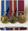 Full Size Set, QGJM, QDJM, Army LS&GC Medals & Pin Ribbon Bar