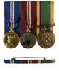 Full Size Set QGJM, QDJM, Cadet Forces Medals & Pin Ribbon Bar
