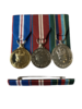 Full Size Set QGJM, QDJM, VRSM Medals & Pin Ribbon Bar