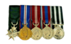 ORDER OF ST JOHN+ QGJM+QDJM+QPJM+Service Medal Order of St John Miniature Court Mounted Set 